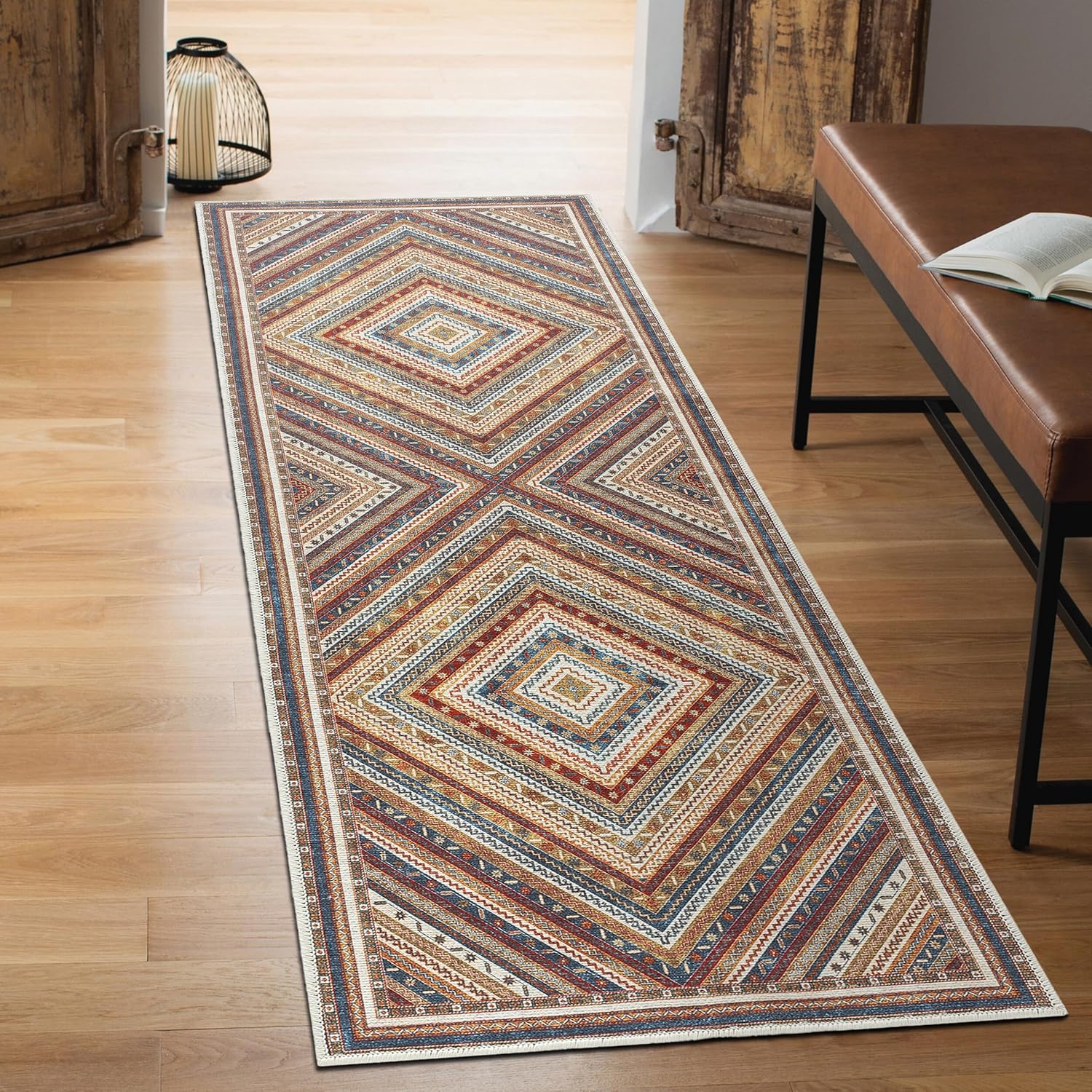 Keen Home Design 2x12 Rug - Machine Washable Runner Rug with Non-Slip Backing, Ideal for Hallway