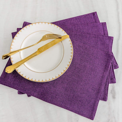 Home Brilliant Cloth Placemats Set of 4 Heat Resistant Dining Table Place Mats for Kitchen Table
