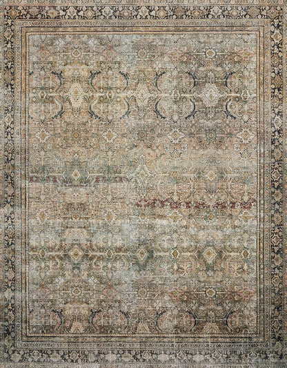 Loloi Layla Collection LAY-03 Olive/Charcoal 5'-0" x 7'-6" .13" Thick Area Rug, Soft, Durable