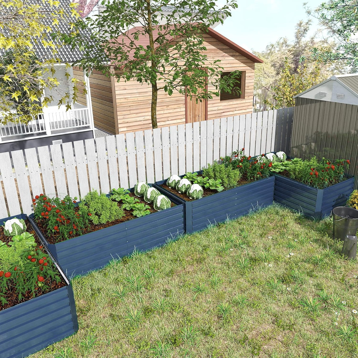 6x3x2 ft Raised Garden Bed, Large Metal Planter Raised Beds, Planters for Outdoor Plants for