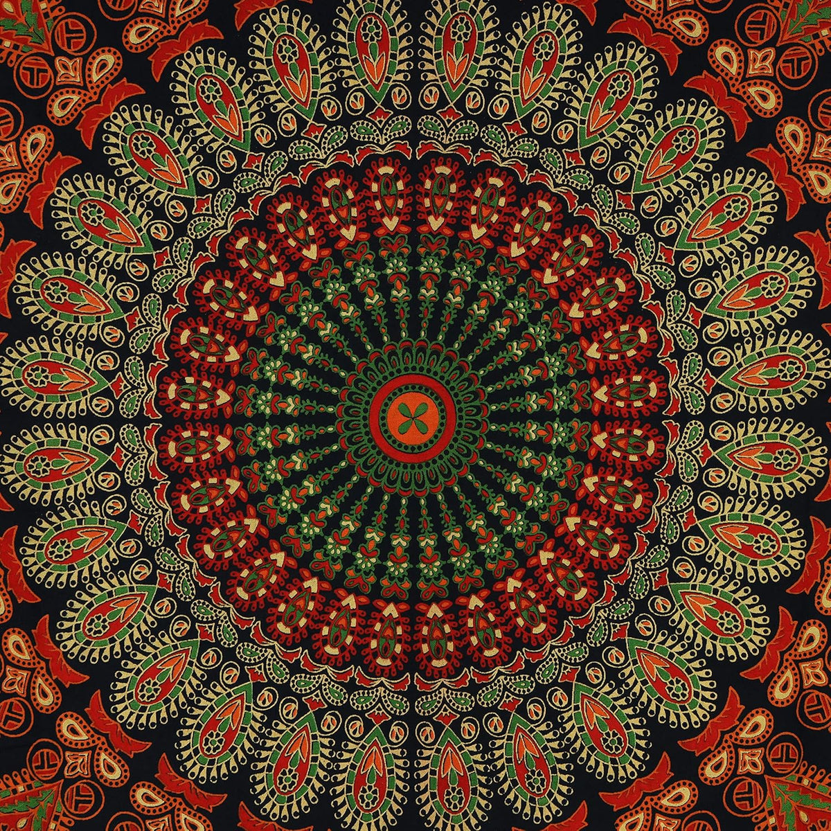 Bless International Handmade Indian hippie Bohemian Psychedelic Peacock Mandala Wall hanging