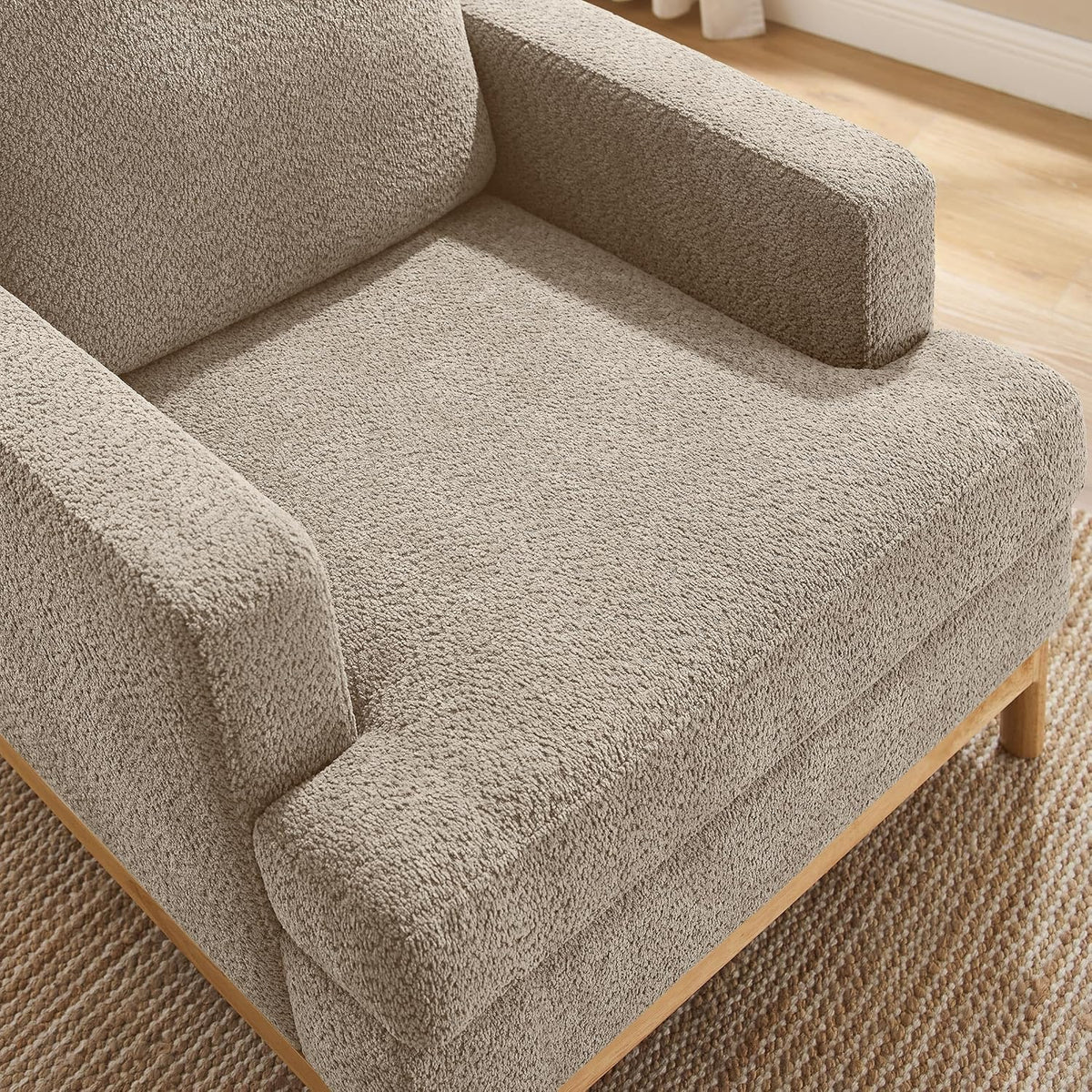 Oversized Accent Chair, Mid Century Modern Upholstered Armchair for Living Room, Comfy Chair for