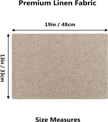 Home Brilliant Fabric Cotton Placemats Set of 6 Heat Resistant Dining Table Place Mats Kitchen