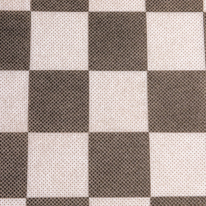 Household Essentials Fabric Storage Bins 6 Piece Set, Checkerboard White and Black
