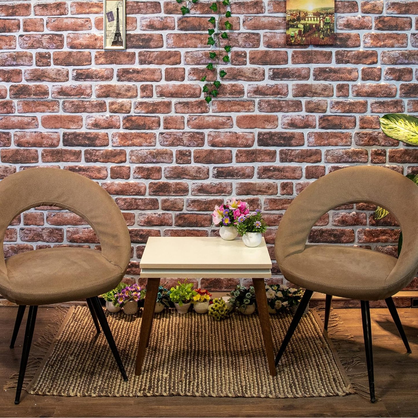 Dundee Deco 3D Wall Panels Faux Brick - Cladding, Mahogany Stone Look Wall Paneling, Styrofoam