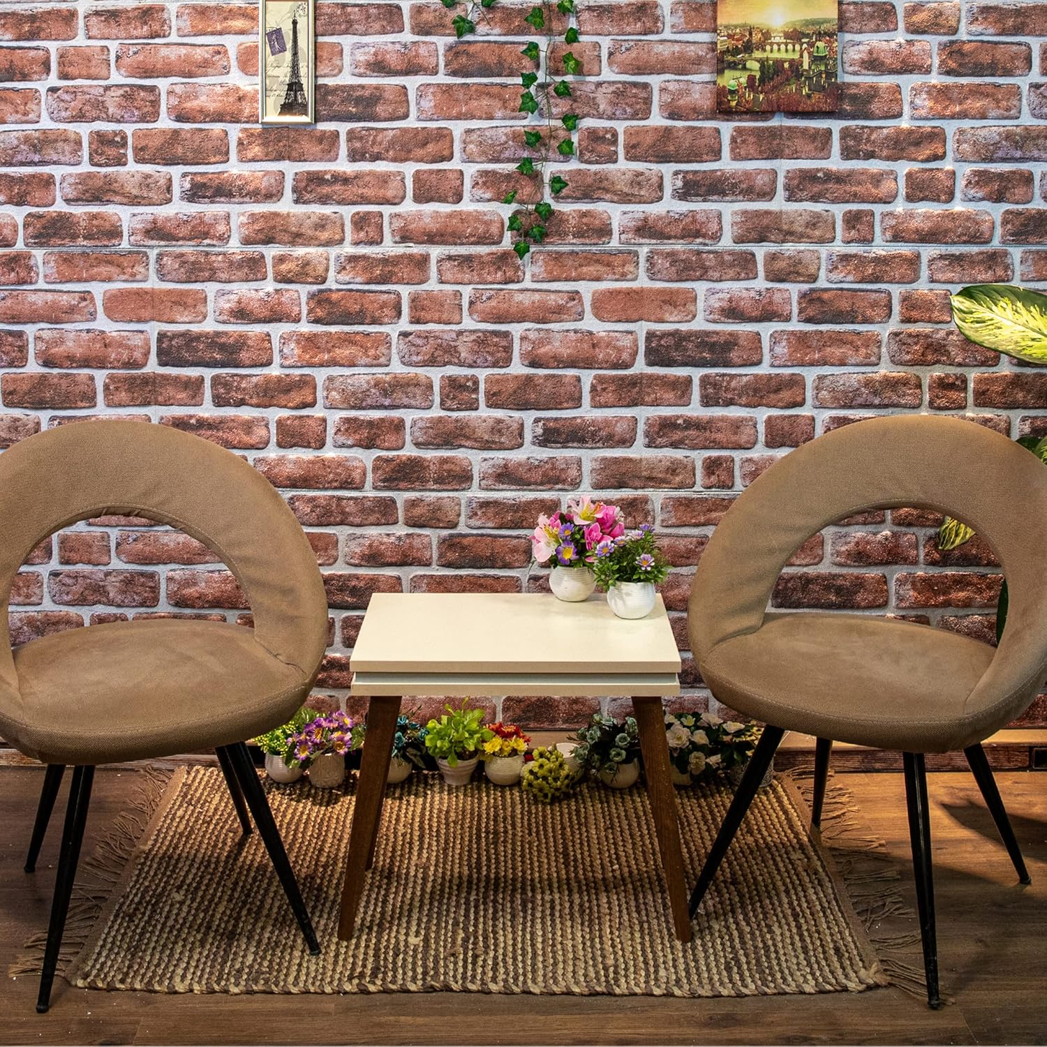 Dundee Deco 3D Wall Panels Faux Brick - Cladding, Mahogany Stone Look Wall Paneling, Styrofoam