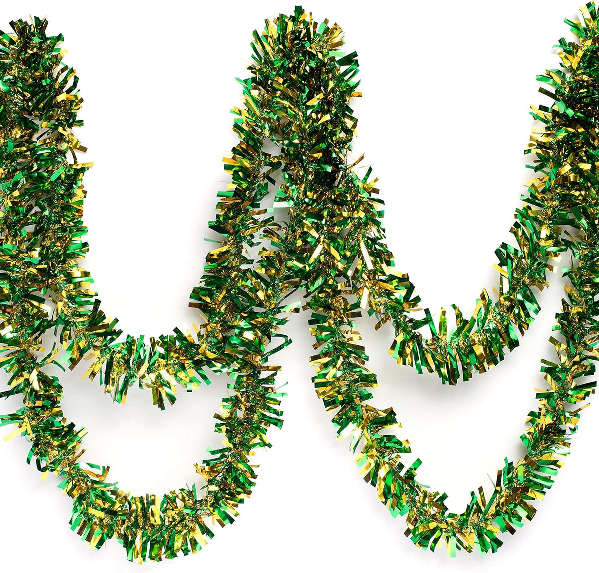 Anderson's Green & Gold Metallic Tinsel Twist for Trailer Or Golf Cart, 4 inches Wide x 25 ft Long