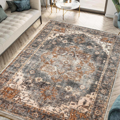 Keen Home Design 6x9 Rug - Machine Washable Area Rug with Non-Slip Backing, Ideal for Living Room