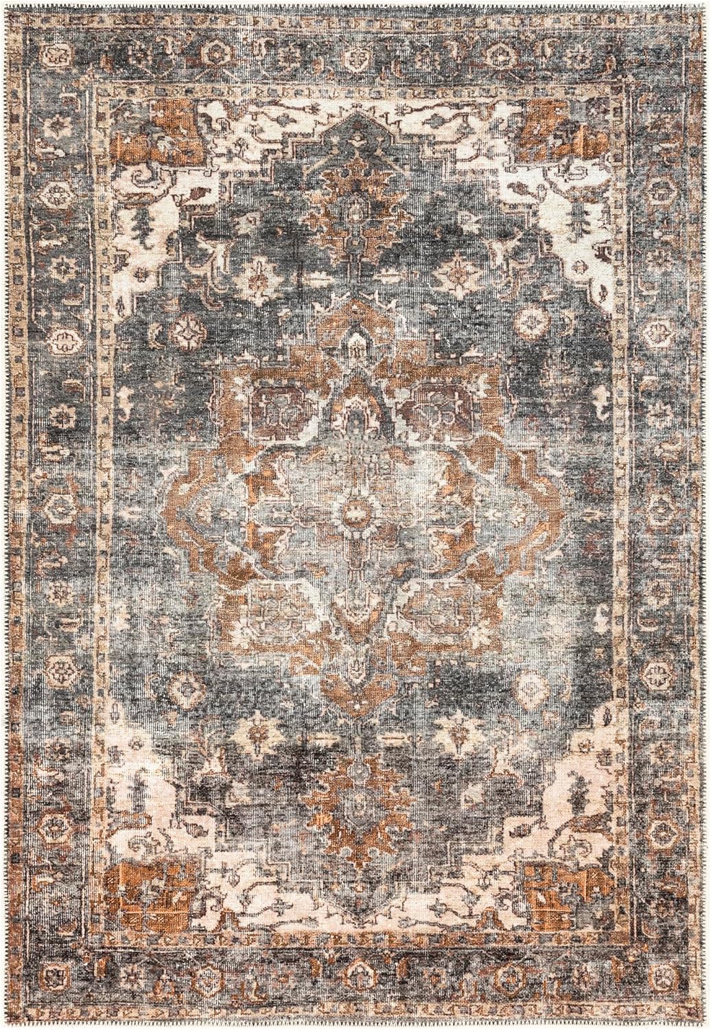 Keen Home Design 10x14 Rug - Machine Washable Area Rug with Non-Slip Backing, Ideal for Living