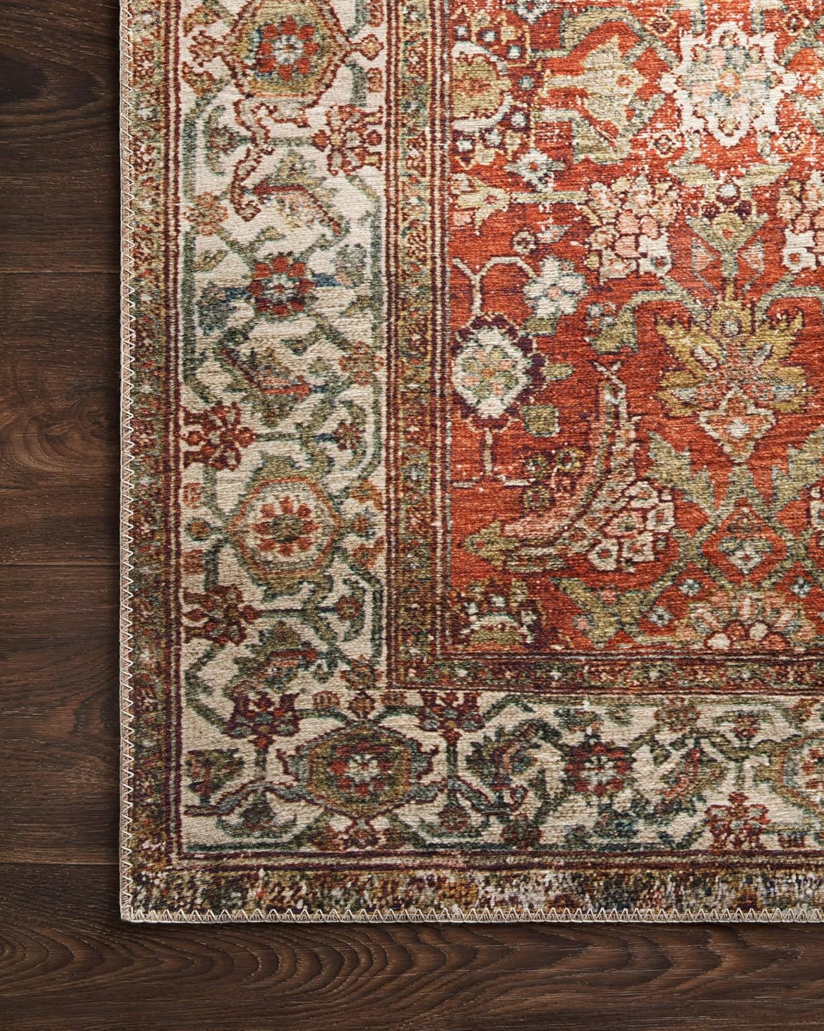 Loloi Layla Collection LAY-05 Ocean/Multi 3'-6" x 5'-6" .13" Thick Accent Rug, Soft, Durable