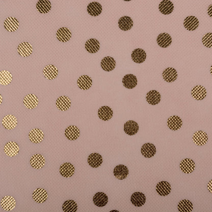DII Woven Polyester Storage Bin, Polka Dot, Pink & Gold, Small Set of 2