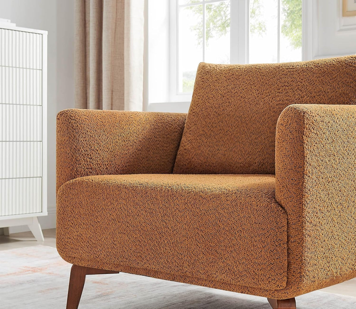 Oversized Accent Chair Modern Boucle Armchair for Living Room Sets of 2 - 37" Wide & Cozy Reading