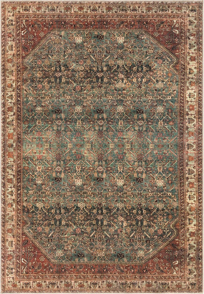 Keen Home Design 9x12 Rug - Machine Washable Area Rug with Non-Slip Backing, Ideal for Living Room