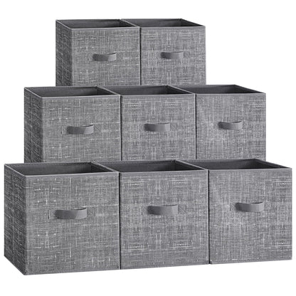 SONGMICS Storage Cubes, Set of 8, 11.8-Inch Foldable Closet Organizers