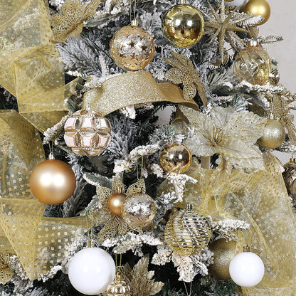 87ct Christmas Ball Ornaments Set Shatterproof Seasonal Hanging Decorations with Reusable Hand-held