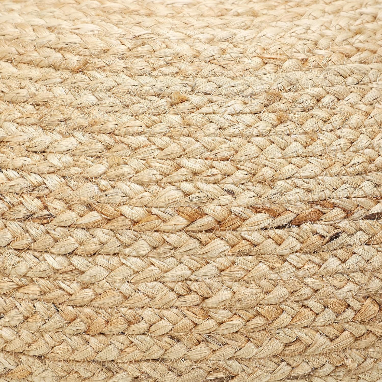 REDEARTH · Jute Circular Jute Pouf Ottoman - Braided Pouffe Accent Sitting Round Footrest for