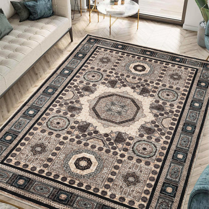 Keen Home Design 5x7 Rug - Machine Washable Area Rug with Non-Slip Backing, Ideal for Living Room