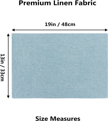 Home Brilliant Cloth Placemats Set of 4 for Holiday Dinner Linen Placemat Heat Resistant Dining