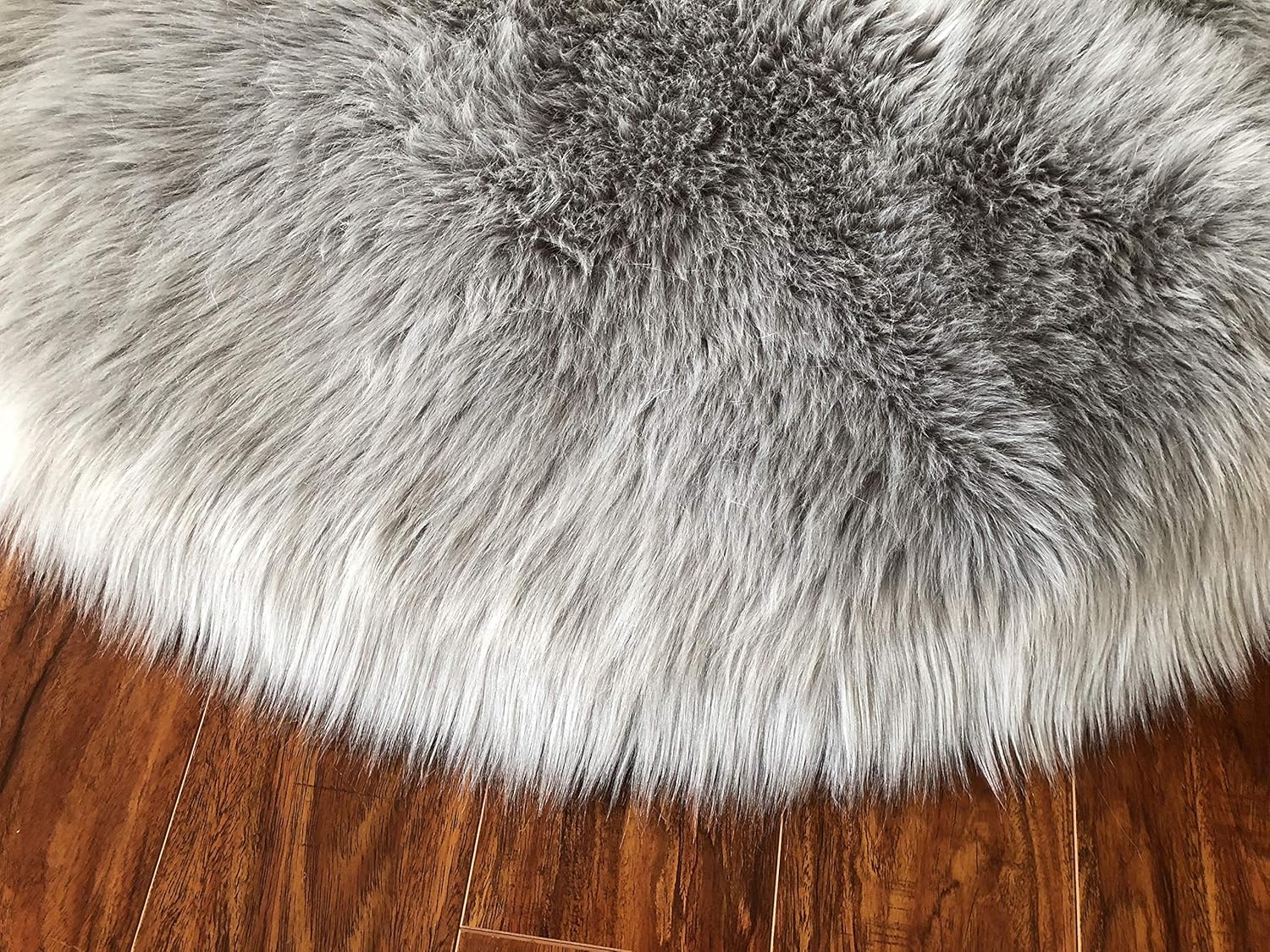 LAMBZY Faux Sheepskin Hypoallergenic Free Shape Silky Shag Rug, Luxury Shaggy Silky Plush Carpet