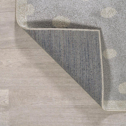 JONATHAN Y Machine-Washable Gray/Ivory/Yellow Indoor Area Rug, 8x10, Minha Rainbow Dots, Kids &