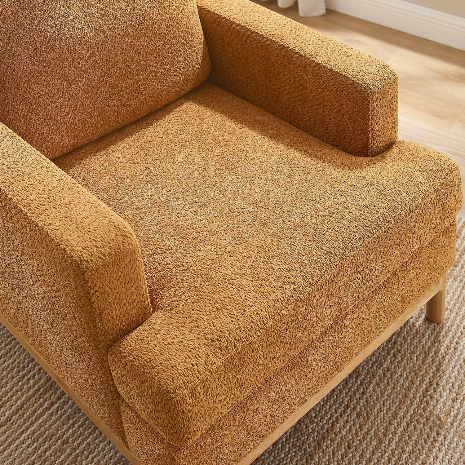 Oversized Accent Chair, Mid Century Modern Upholstered Armchair for Living Room, Comfy Chair for
