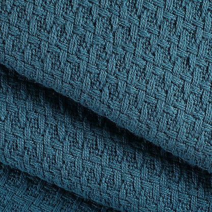 Elvana Home 100% Cotton Bed Blanket, Breathable Bed Blanket Twin Size, Cotton Thermal Blankets