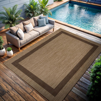 CAMILSON Outdoor Rug 8x10 - Modern Outside Rugs for Patios Porches Waterproof Durable Washable