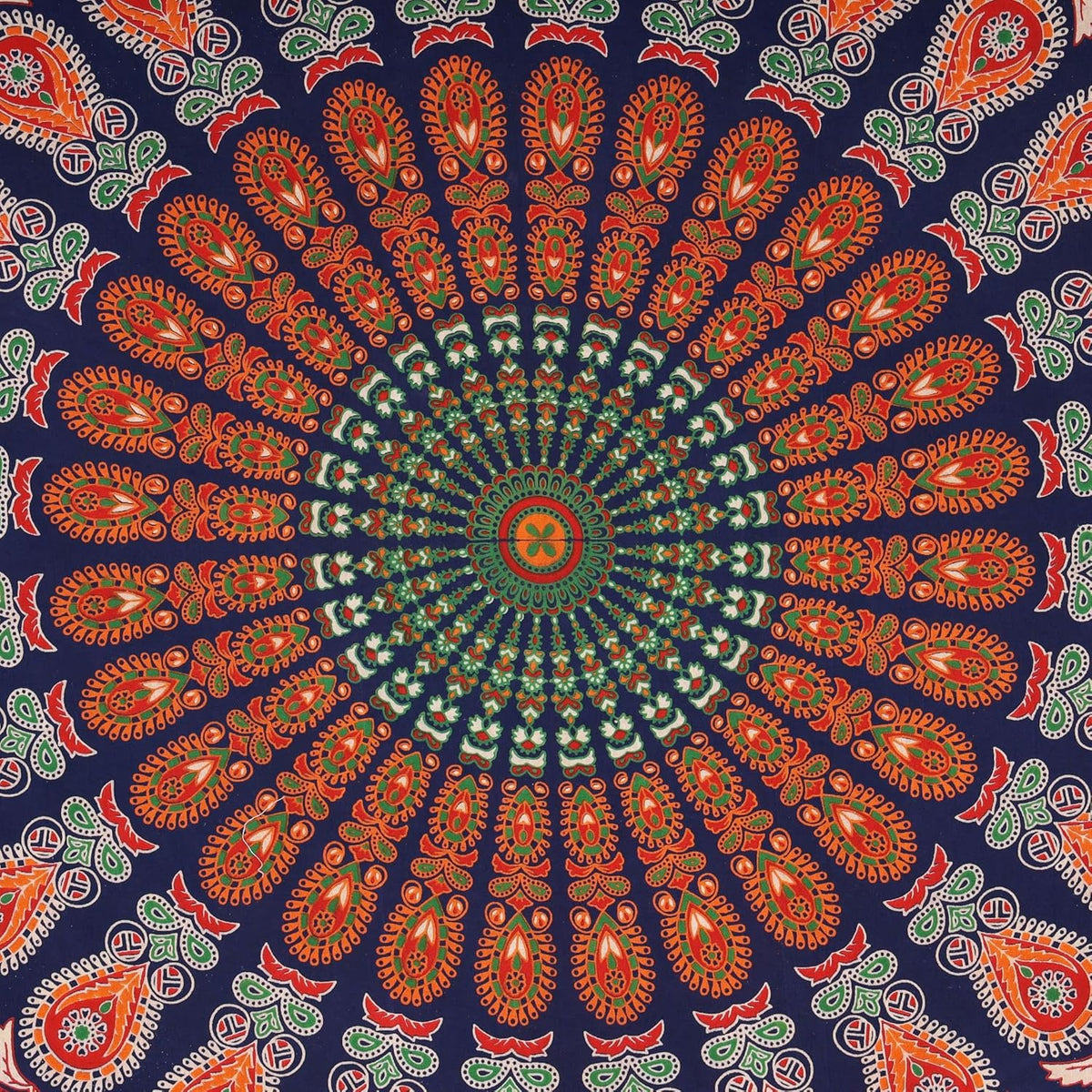Bless International Handmade Indian hippie Bohemian Psychedelic Peacock Mandala Wall hanging