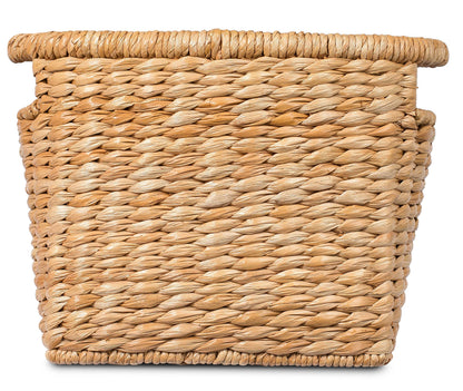 BIRDROCK HOME Sea Grass Storage Basket with Handles - Woven Sea Grass Decorative Rectangle