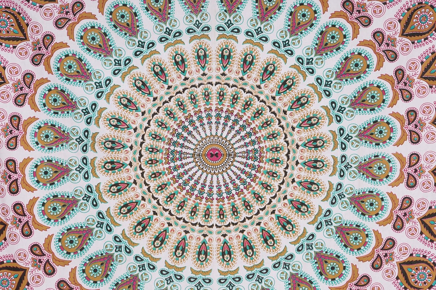 Bless International Handmade Indian hippie Bohemian Psychedelic Peacock Mandala Wall hanging