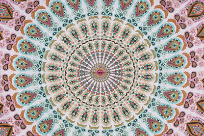 Bless International Handmade Indian hippie Bohemian Psychedelic Peacock Mandala Wall hanging