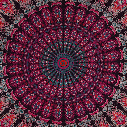 Bless International Handmade Indian hippie Bohemian Psychedelic Peacock Mandala Wall hanging