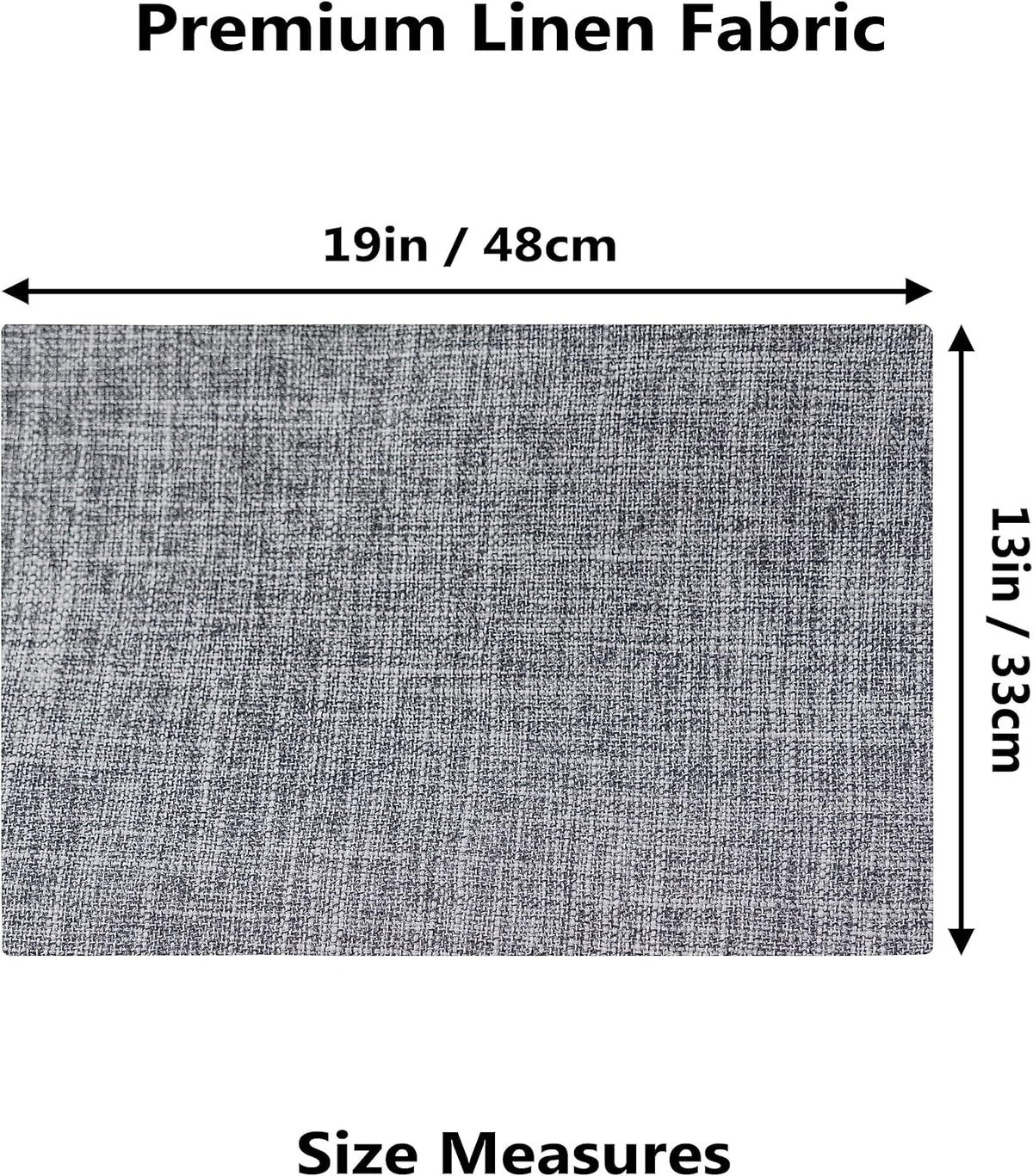 Demetex Grey Textured Linen Placemats Set of 8 Classic Place Mats Heat Resistant Cloth Table