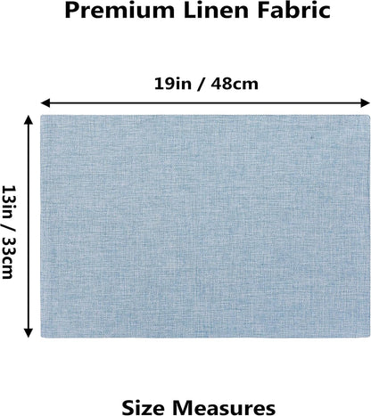 Home Brilliant Placemats Table Mat Set of 6 Heat Resistant Dining Place Mats for Kitchen Restaurant