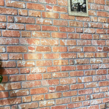 Dundee Deco 3D Wall Panels Faux Brick - Cladding, Red Orange Stone Look Wall Paneling, Styrofoam