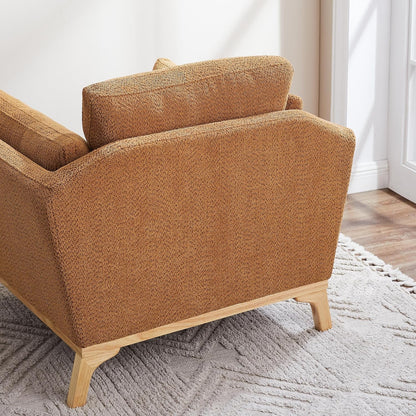 Large-Sized Accent Chair, Thick Cushion Bedroom Reading Chair, Comfortable Living Room Single Sofa，