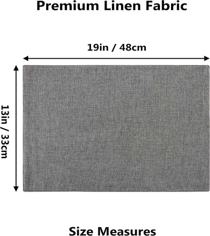 Home Brilliant Table Place Mats Fabric Cloth Placemats Set of 4 Heat Resistant Dining Linen Place