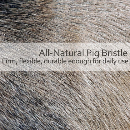 REDECKER Natural Pig Bristle Cashmere Brush with Oiled Pearwood Handle, 10-3/8 inches, Two Layers