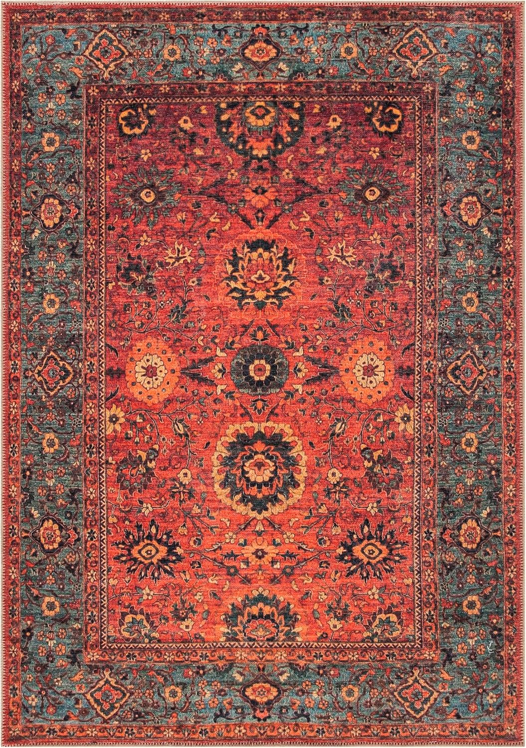 Keen Home Design 8x10 Rug - Machine Washable Area Rug with Non-Slip Backing, Ideal for Living Room