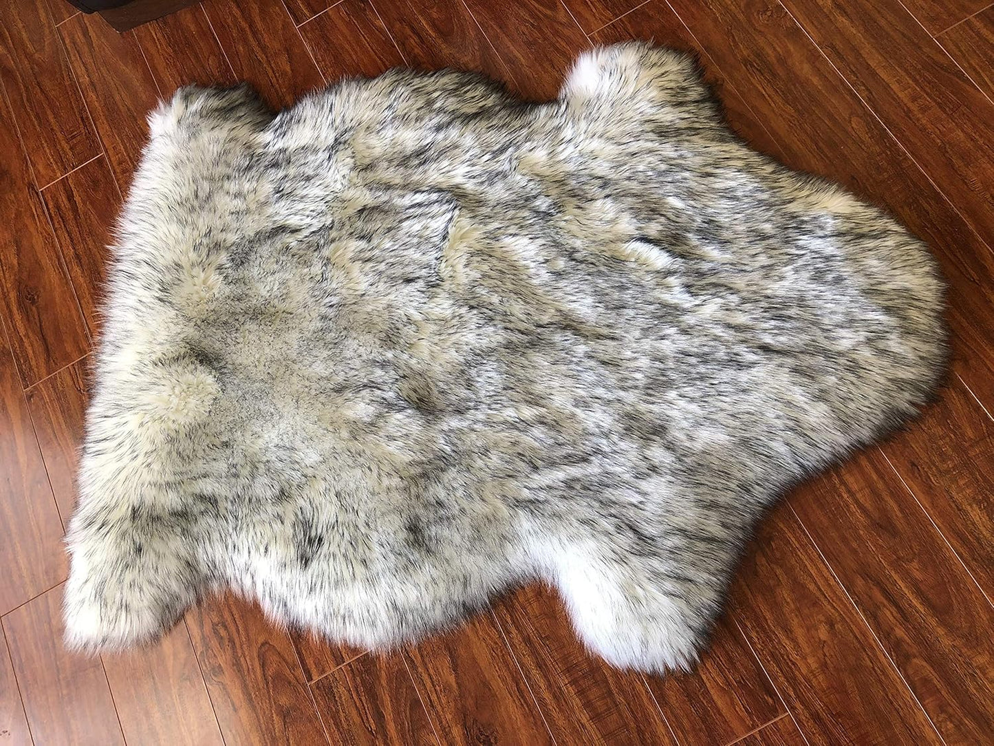 LAMBZY Faux Sheepskin Hypoallergenic Free Shape Silky Shag Rug, Luxury Shaggy Silky Plush Carpet