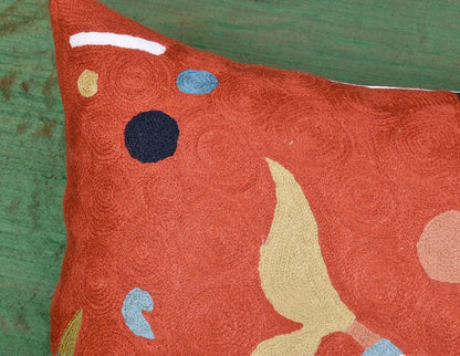Kandinsky Modern Pillow Cover Orange Abstract Pillowcase Modern Chair Cushion Contemporary