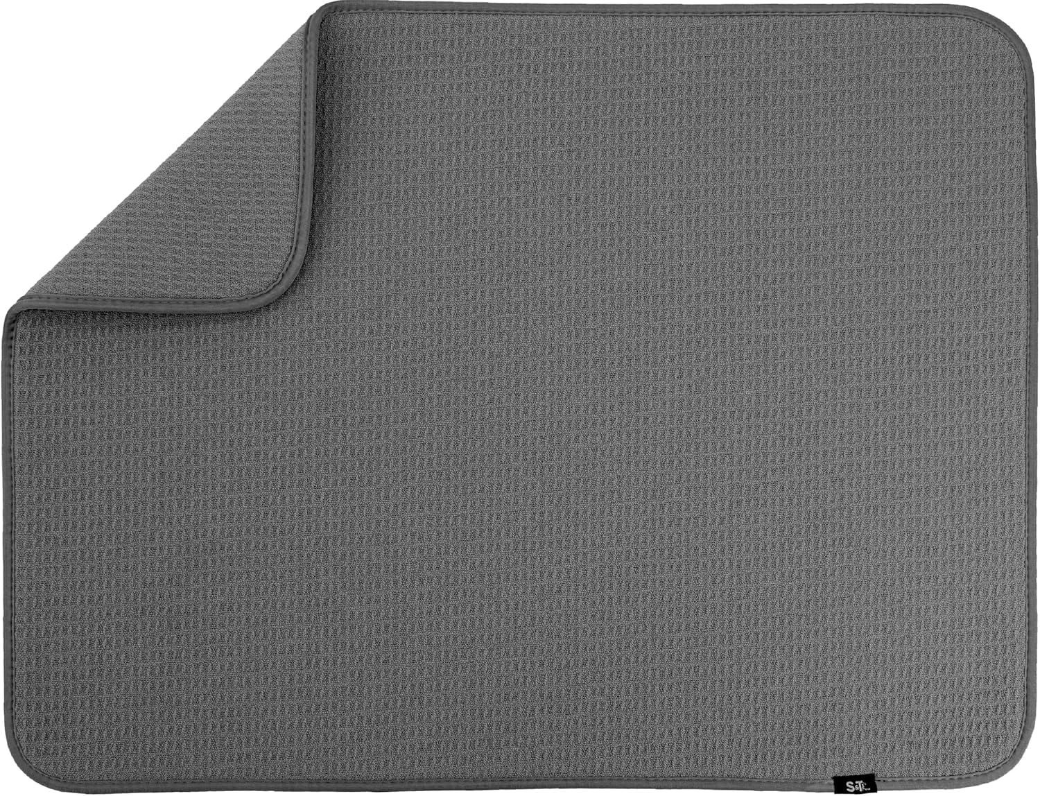 S&T INC. Dish Drying Mat XL, 18” x 24”, Absorbent Microfiber Kitchen Counter Mat, Dish Drying Pad