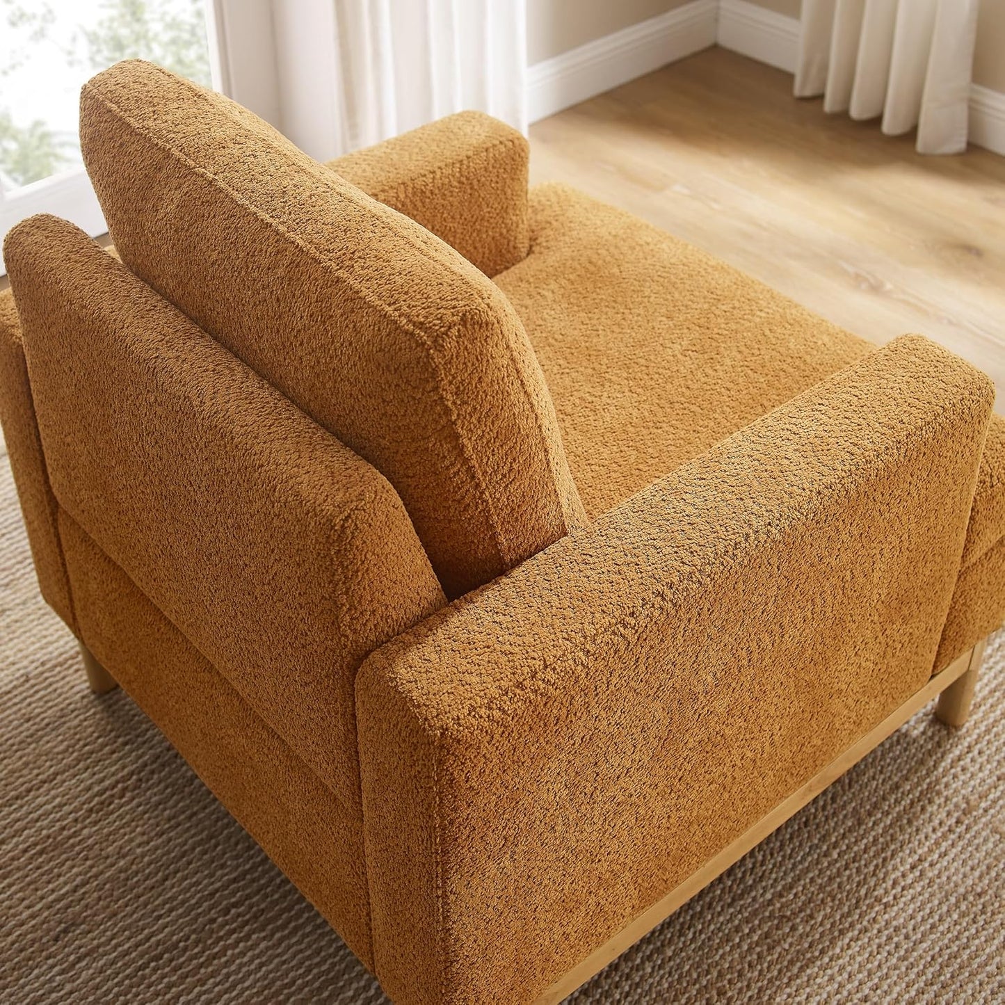 Oversized Accent Chair, Mid Century Modern Upholstered Armchair for Living Room, Comfy Chair for