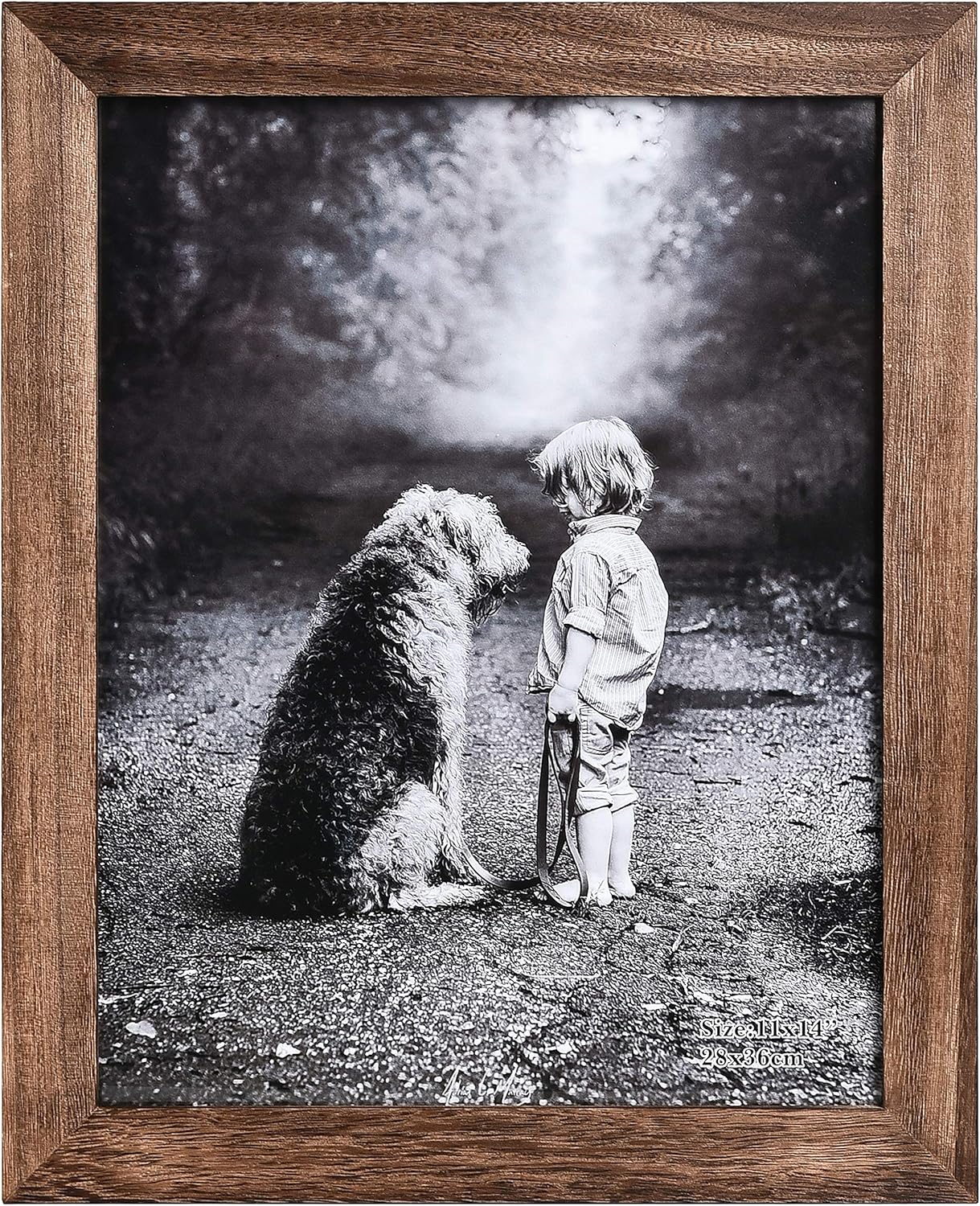 Yaetm-11x14 Picture Frame, Natural Solid Wood Photo Frame Display for Wall Mounting, High