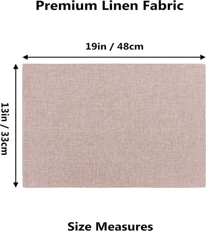 Home Brilliant Placemats Set of 4 Heat Resistant Dining Table Place Mats for Kitchen Table Party