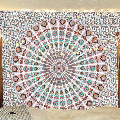 Bless International Handmade Indian hippie Bohemian Psychedelic Peacock Mandala Wall hanging