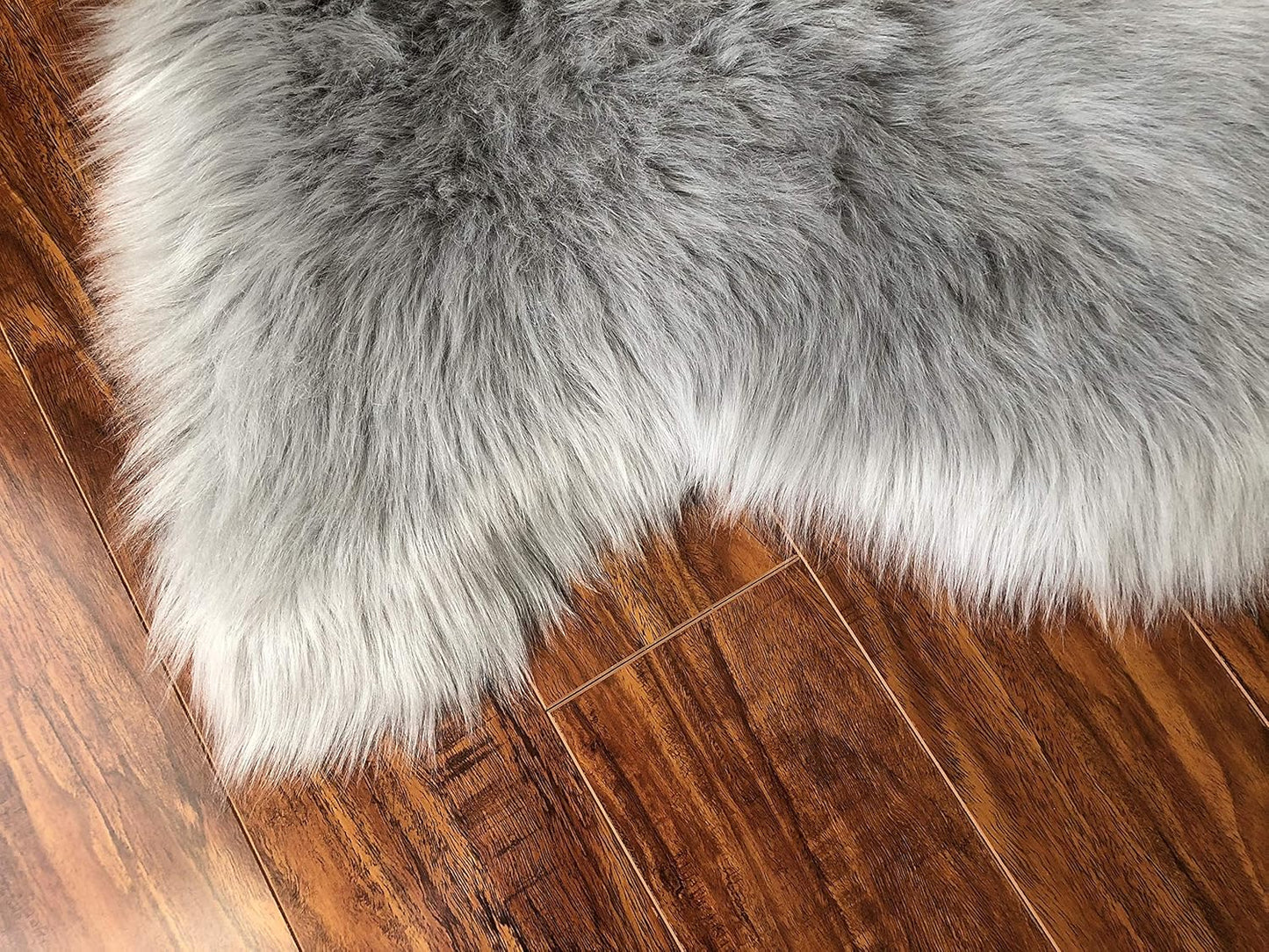 LAMBZY Faux Sheepskin Hypoallergenic Free Shape Silky Shag Rug, Luxury Shaggy Silky Plush Carpet