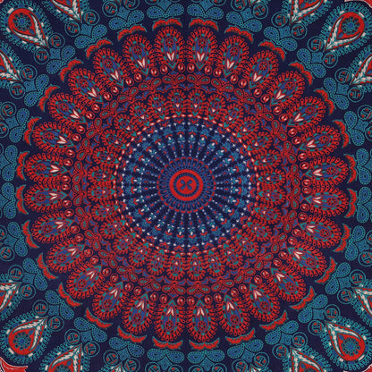 Bless International Handmade Indian hippie Bohemian Psychedelic Peacock Mandala Wall hanging