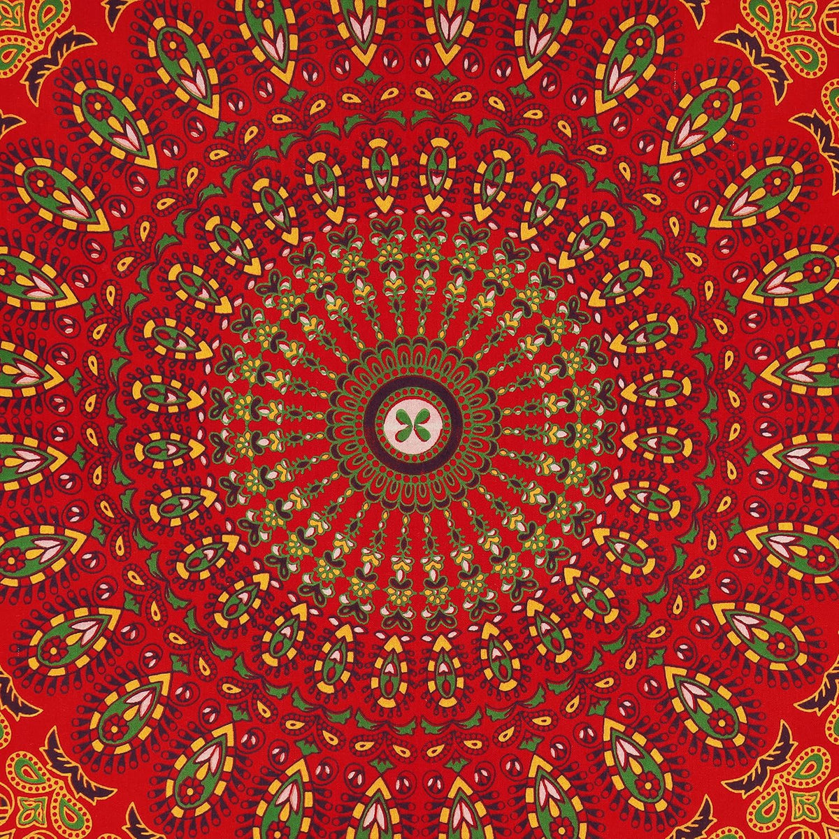 Bless International Handmade Indian hippie Bohemian Psychedelic Peacock Mandala Wall hanging