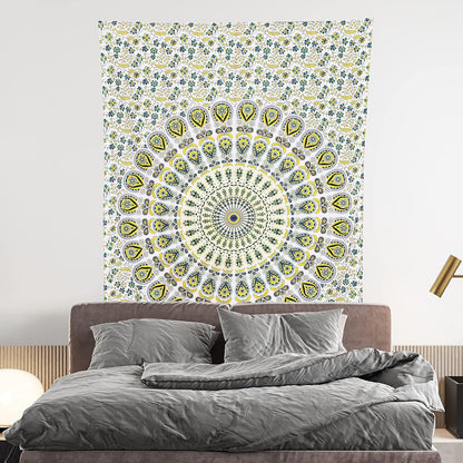Bless International Handmade Indian hippie Bohemian Psychedelic Peacock Mandala Wall hanging